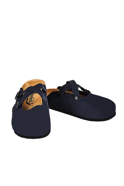 Moosefield Leather Navy Blue Men's Slippers