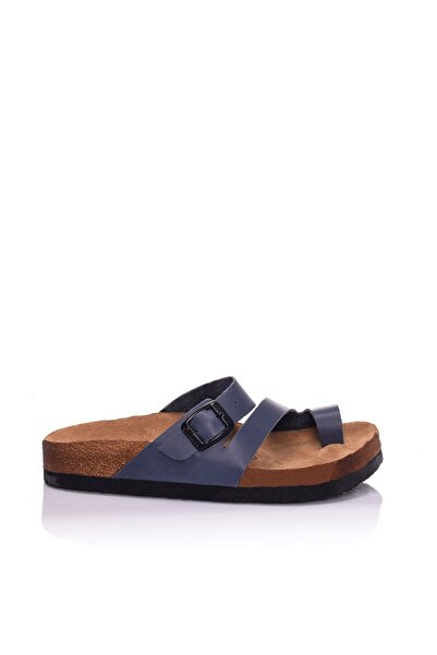 Moosefield Papuci de damă din piele naturală albastru închis