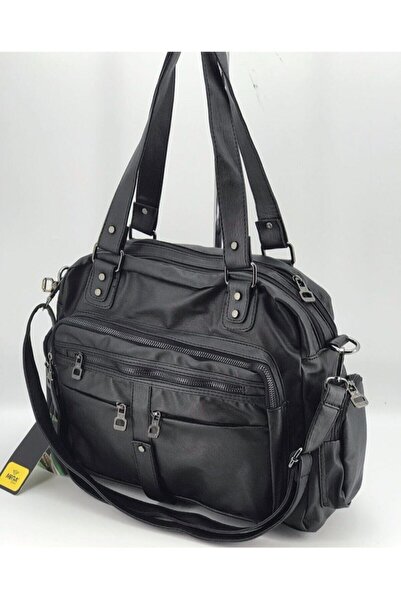 MEGA ÇANTA حقيبة كروس نسائية سوداء كبيرة الحجم