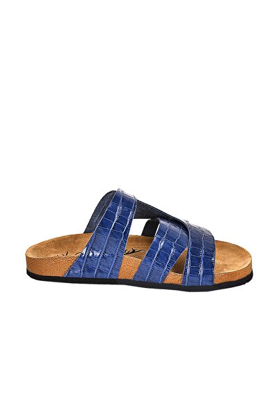 Moosefield Справжня шкіра Сині чоловічі тапочки