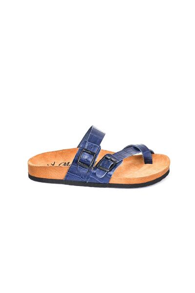 Moosefield Шкіряні темно-сині жіночі капці