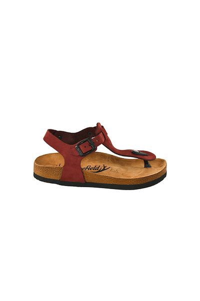 Moosefield Sandale damă roșii claret din piele naturală