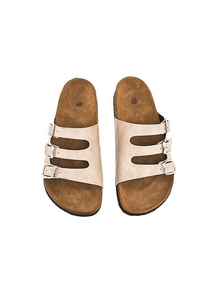 JustBow Beige Unisex Slippers