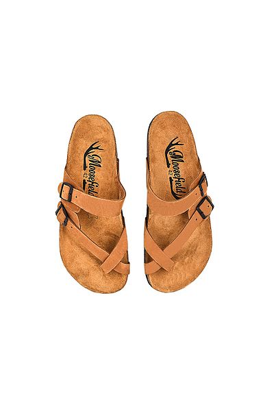 Moosefield Genuine Leather Brown Men's Slippers
