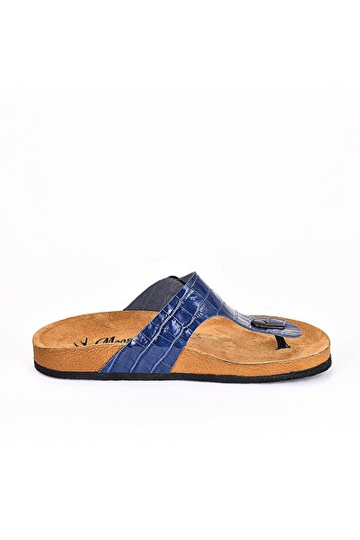 Moosefield Справжня шкіра Сині чоловічі тапочки