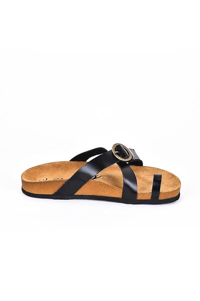 Moosefield Чоловічі капці з натуральної шкіри чорного кольору