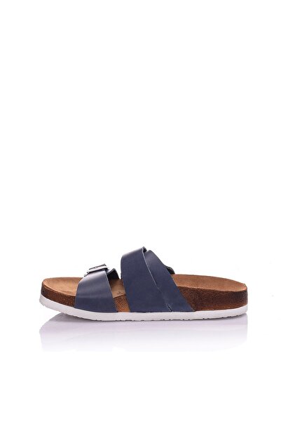 Moosefield Papuci de damă din piele naturală albastru închis