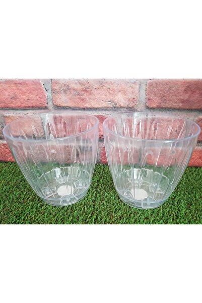 Doğalsan Tarım Orkide Saksısı 4 Adet 3 lt Tabaklı Orkide Saksısı Şeffaf Orkid...