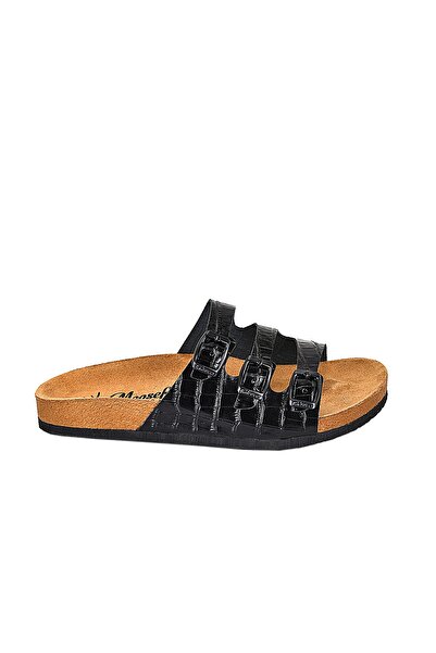 Moosefield Чоловічі капці з натуральної шкіри чорного кольору