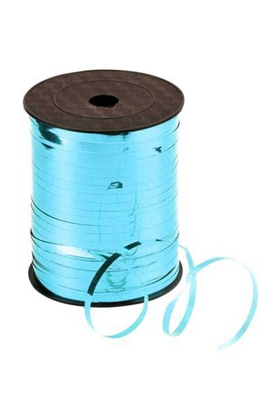 Kikajoy Shiny Metallic Light Blue Raffia 200 Meters