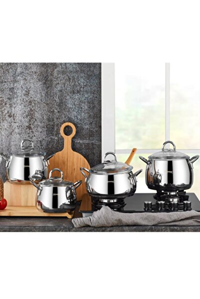 Kahramanlar Akasya Tencere Seti 8 Parça Hesaplıjet