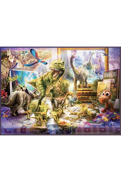 Anatolian Puzzle 1067 Anatolian Dinosaurs on Stage - Dino Toys Come Alive 1000 Piece Puzzle