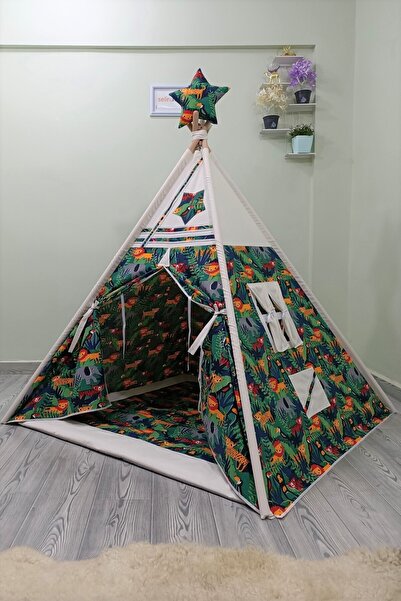 Henna Prime Henna Duck Sabitlenebilir Çocuk Oyun Çadırı Orman Sevgisi