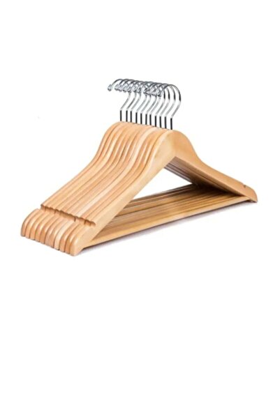 Eksprespazar Wooden Hanger Clothes and Clothes Hangers 24 Pieces 1st Quality