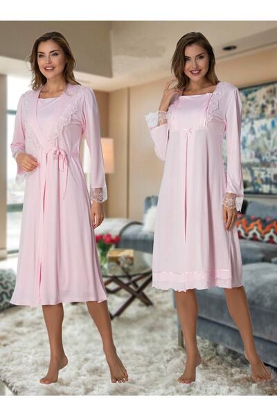 kaktüslohusa طقم ثوب نوم للأمهات باللون الوردي من Effort مكون من قطعتين 2019