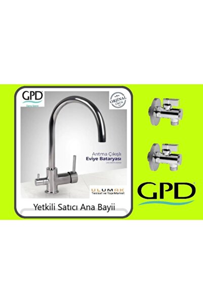 GPD Mar70 Eviye Bataryası Arıtma Çıkışlı Armatür Ve Filitreli Ara Musluk 2 Adet