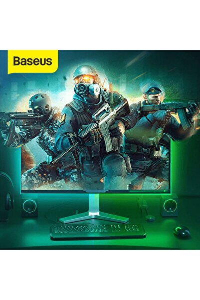 Baseus Game Light Rgb 5050 Esnek Oyuncu Pc Led Şerit Işık 5w1,5 M - Siyah