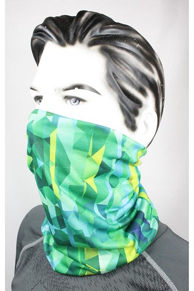 DWOY Green Patterned NeckBandana- Beanie Opened