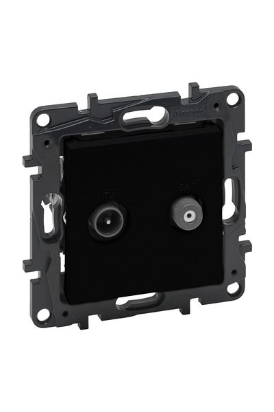 Legrand Raventi Series Black F Type TV Socket