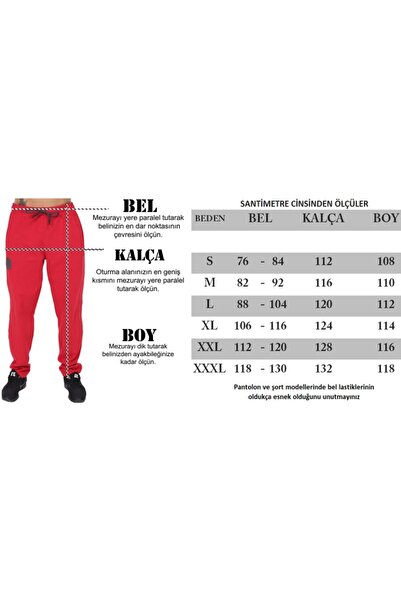 Big Sam Men's Red Winter Cotton Sweatpants