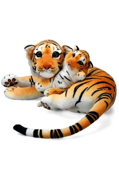 Sunman Peluş Kaplan Anne Ve Yavrusu