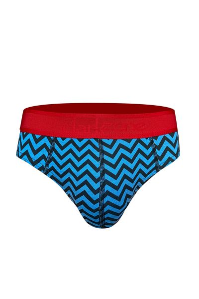 darkzone Ανδρικό slip με ζιγκ-ζαγκ μοτίβο μπλε Slim Fit