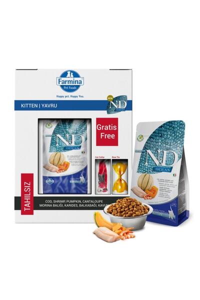 N&D Ocean Kitten Balkabaklı Morina B. Karidesli Kavunlu Yavru Kedi Maması 1,5 kg