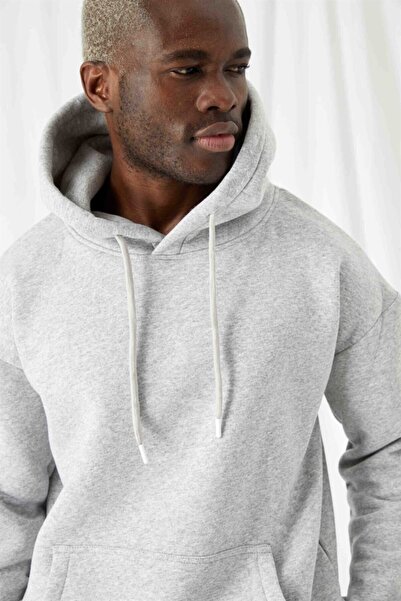 gothamvibes Ανδρικό κουκούλα Stay Oversize Grey