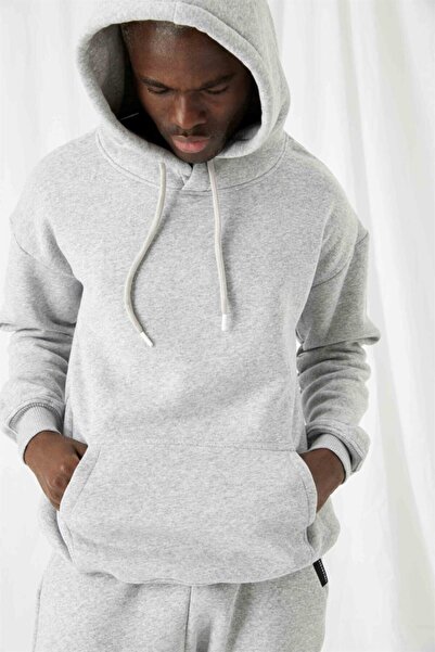 gothamvibes Ανδρικό κουκούλα Stay Oversize Grey