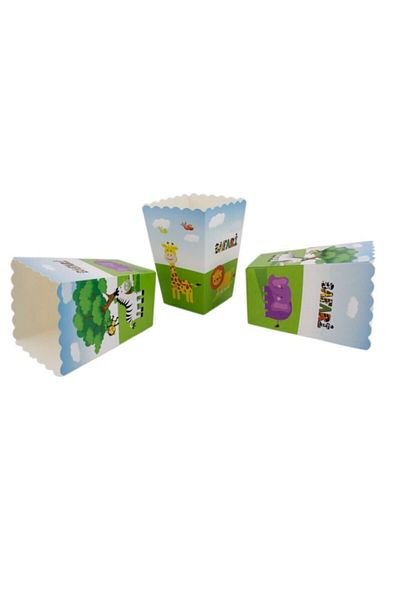 papercraft Safari Themed Popcorn (EIGN) Box 8 Pieces