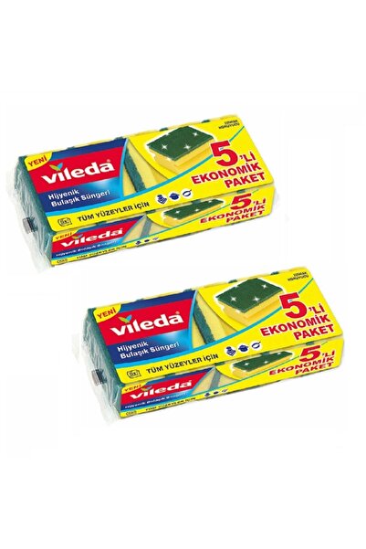 Vileda Vıleda Sunger Yesıl 5 Lı Oluklu X2