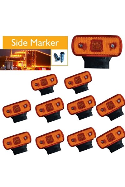 GPR AUTO PARTS Ledli Yan Etek Lamba Dorse Otobüs Marker Yan Ledli Lamba Sarı 12v