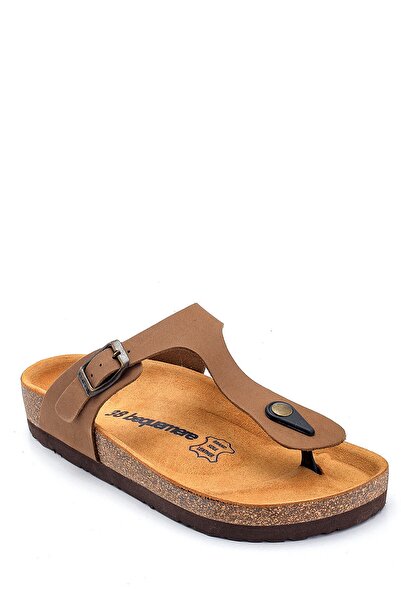 Bequemere شبشب نسائي لتقويم العظام بنعل من الفلين باللون البيج مصنوع من الجلد...