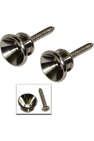 Karin 2 Pieces Metal Gray Color Nickel Guitar Strap Belt Mounting Apparatus with Penta Gift