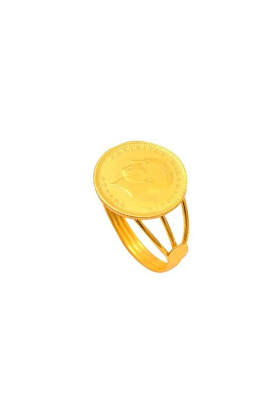 BİLEZİKHANE Ata Çeyrek Altınlı Yüzük 22 Ayar