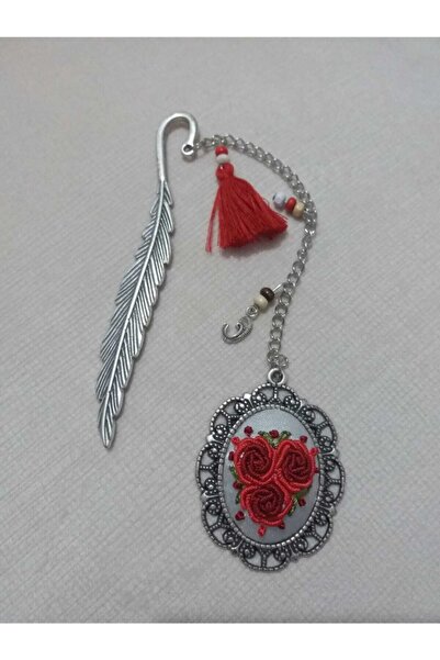 adilstore Semn de carte Semn de carte brodat manual cu cusături rococo