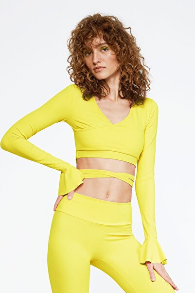 YES FLÂNEUSE Chloe Belden Bağcıklı Toparlayıcı Spor Crop Top Üst