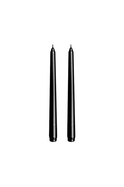 TO-Fİ-TA toptanfiyattarifesi Şamdan Mum 25 cm Siyah 2'li