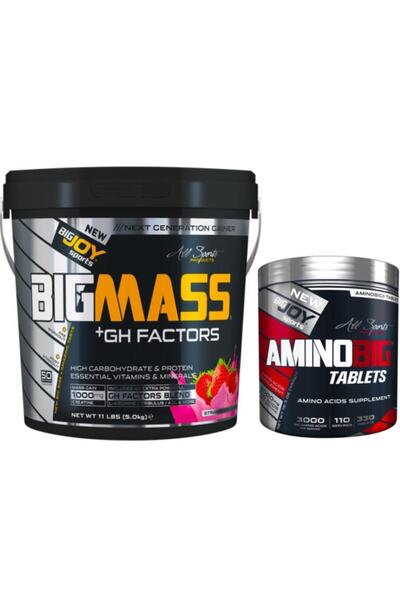 Bigjoy Sports Bigjoy Big Mass+gh Factors 5000 Gr Çilek Aromalı + Bigjoy Amino...