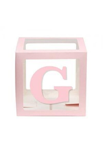 kidspartim Şeffaf Kutu Harf Pembe G