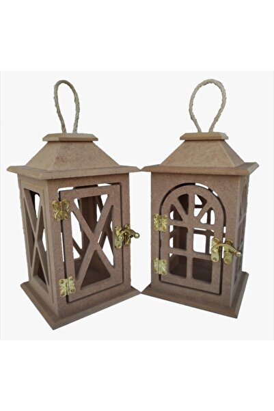 Hobi Dünya Ahşap Fener Mumluk Ikili Set No:1