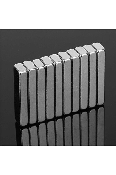 Dünya Magnet 10 Adet 20mm X 6mm X 3mm Köşeli Süper Güçlü Neodyum Mıknatıs
