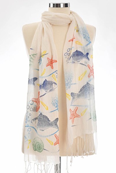 Dosimira Fishnet Blue Shawl