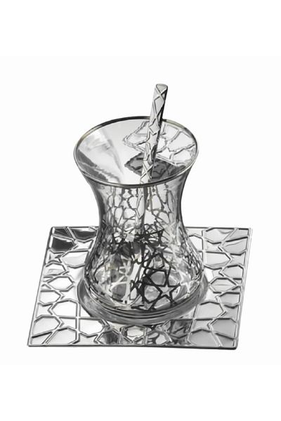 ÖzSa Home Seljuk 18 Piece Stylish Tea Set with Glasses