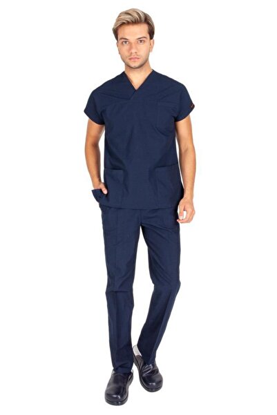 VEHBİ Uniformă pentru medic și asistentă pentru bărbați, din țesătură de alpa...