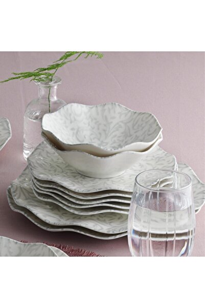 Güral Porselen Güral Nesrin 24 Parça 6 Kişilik Bone Yemek Takımı