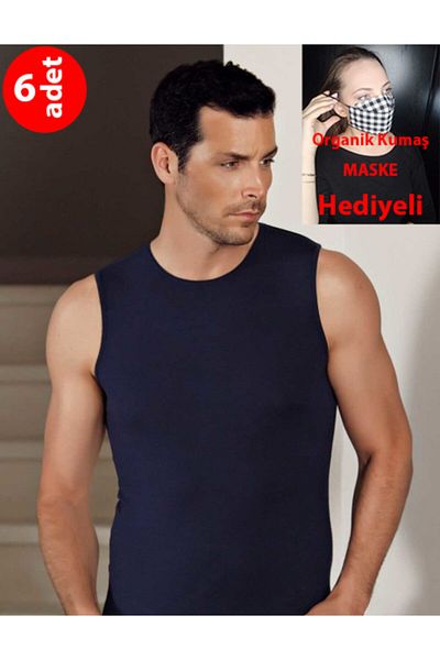 Şahinler Ανδρικό αθλητικό εσώρουχο Navy Blue Lycra Modal - 6 τεμαχίων Me116