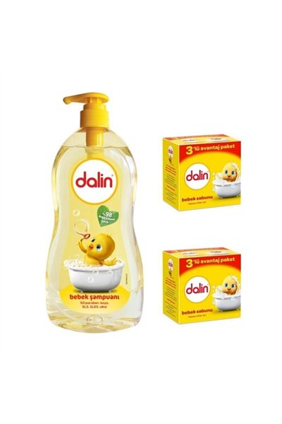 Dalin Classic Baby Shampoo - 700 ml + 6 Pack Sensitive Skin Baby Soap