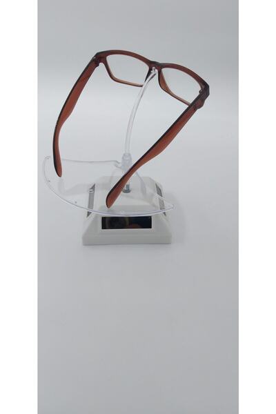 STAND MARKET حامل نظارات دوار يعمل بالطاقة الشمسية باللون الأبيض