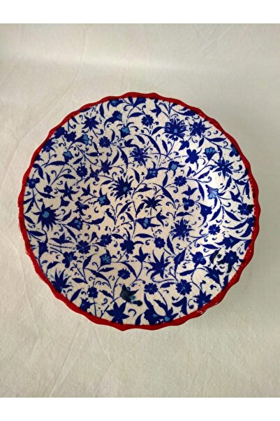 Sultan Çini -30 Cm Çini El Emeği Desenli 30 Cm Özel El Işi Teship Sanatı Duva...